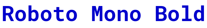 Roboto Mono Bold font